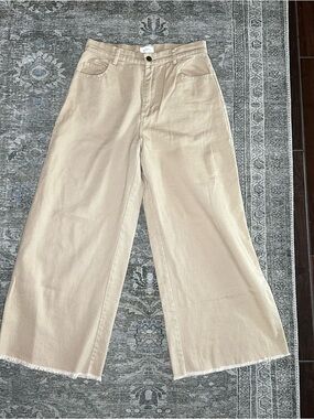 Girl and the Sun Tan Wide Leg Women’s Pants Size Small 28x27